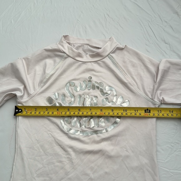 Cat and Jack white long sleeve rash guard - Picture 4 of 6